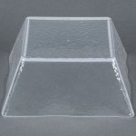American Metalcraft CRGSQ94 125 oz. Square Clear Rain-Splashed Styrene Bowl American Metalcraft CRGSQ94 125 oz. Square Clear Rain-Splashed Styrene Bowl