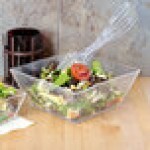 American Metalcraft CRGSQ94 125 oz. Square Clear Rain-Splashed Styrene Bowl American Metalcraft CRGSQ94 125 oz. Square Clear Rain-Splashed Styrene Bowl