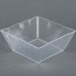 American Metalcraft CRGSQ94 125 oz. Square Clear Rain-Splashed Styrene Bowl American Metalcraft CRGSQ94 125 oz. Square Clear Rain-Splashed Styrene Bowl