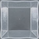 American Metalcraft CRGSQ94 125 oz. Square Clear Rain-Splashed Styrene Bowl American Metalcraft CRGSQ94 125 oz. Square Clear Rain-Splashed Styrene Bowl