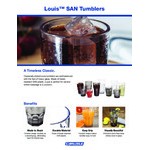 Carlisle 582018 Louis 20 oz. Smoke SAN Plastic Tumbler - 24/Case