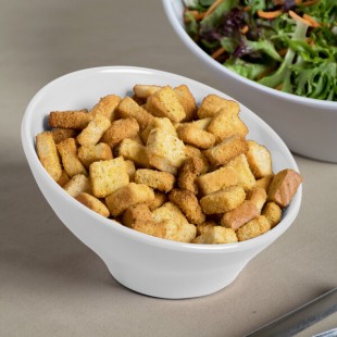 Elite Global Solutions M75 Pappasan White 18 oz. Slanted Melamine Bowl Elite Global Solutions M75 Pappasan White 18 oz. Slanted Melamine Bowl