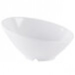 Elite Global Solutions M75 Pappasan White 18 oz. Slanted Melamine Bowl Elite Global Solutions M75 Pappasan White 18 oz. Slanted Melamine Bowl