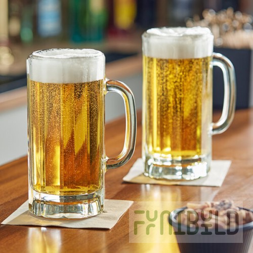 Libbey 5327 22 oz. Customizable Paneled Beer Mug - 12/Case