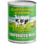 California Farms Organic Evaporated Milk 12 fl. oz. - 24/Case