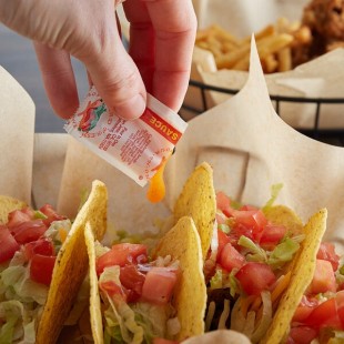 Salad Fresh Hot Sauce 3 Gram Portion Packet - 200/Case Salad Fresh Hot Sauce 3 Gram Portion Packet - 200/Case