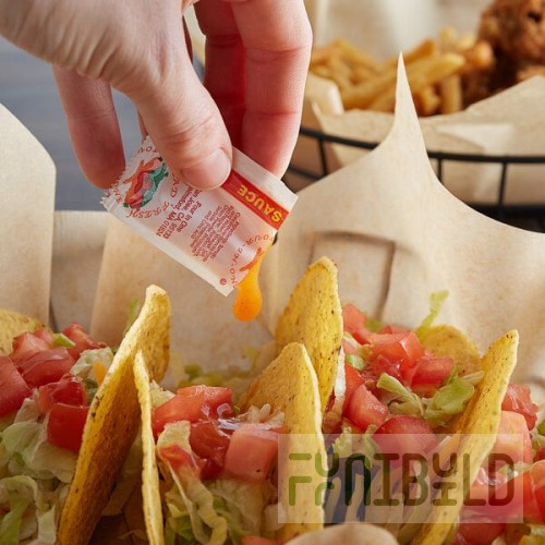 Salad Fresh Hot Sauce 3 Gram Portion Packet - 200/Case