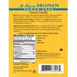 Monin Sugar-Free French Vanilla Flavoring Syrup 1 Liter - 4/Case