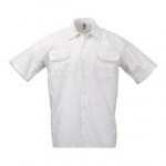 Mercer Culinary M60250BK Metro Edge Unisex White Short Sleeve Brewer / Work Shirt - L Mercer Culinary M60250BK Metro Edge Unisex White Short Sleeve Brewer / Work Shirt - L