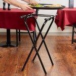 TableCraft 24BK Black-Powder-Coated Metal Tray Stand - 31 TableCraft 24BK Black-Powder-Coated Metal Tray Stand - 31