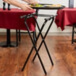 TableCraft 24BK Black-Powder-Coated Metal Tray Stand - 31 TableCraft 24BK Black-Powder-Coated Metal Tray Stand - 31