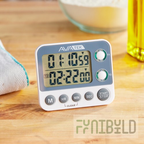 AvaTek Digital 99 Hour 2-Channel Kitchen Timer