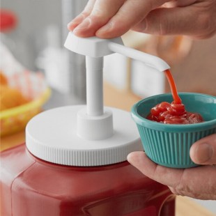 Choice 1 oz. Condiment Pump Kit with 110 mm Threaded Adapter Lid Choice 1 oz. Condiment Pump Kit with 110 mm Threaded Adapter Lid