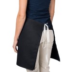 Intedge Black Poly-Cotton 4-Way Waist Apron - 38 Intedge Black Poly-Cotton 4-Way Waist Apron - 38