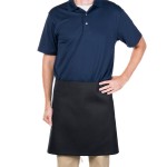 Intedge Black Poly-Cotton 4-Way Waist Apron - 38 Intedge Black Poly-Cotton 4-Way Waist Apron - 38