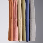 Acopa Ashville Natural Linen Smock Bib Apron with 2 Pockets - Small / Medium