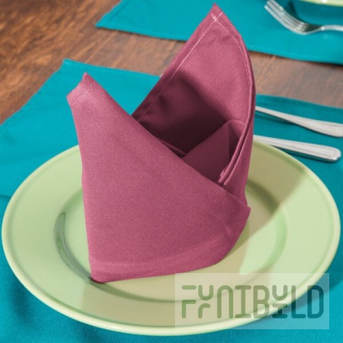 Intedge Mauve 65/35 Polycotton Blend Cloth Napkins, 20