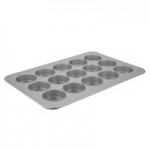 Chicago Metallic 44215 12 Cup 10.5 oz. Glazed Aluminized Steel Mini Cake / Jumbo Muffin Pan - 15 1/2 Chicago Metallic 44215 12 Cup 10.5 oz. Glazed Aluminized Steel Mini Cake / Jumbo Muffin Pan - 15 1/2