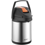 Acopa 2.5 Liter Stainless Steel Lined Decaf Airpot with Metal Lever