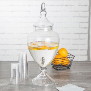 Fifth Avenue Crystal Winston 1 Gallon Glass Beverage Dispenser by Jay Companies Fifth Avenue Crystal Winston 1 Gallon Glass Beverage Dispenser by Jay Companies