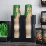 Choice Black 2-Section Countertop Cup and Lid Organizer Choice Black 2-Section Countertop Cup and Lid Organizer