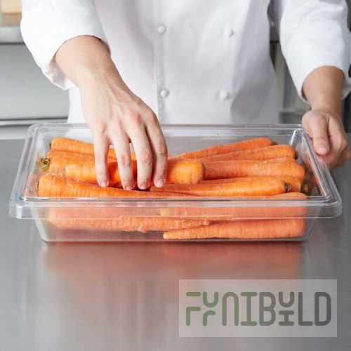 Rubbermaid® FG330700CLR Clear Polycarbonate Food Storage Box - 18
