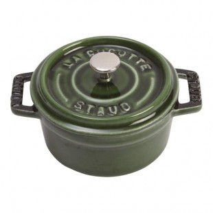 Staub 8 oz. Basil Enameled Cast Iron Mini Dutch Oven 1004193 Staub 8 oz. Basil Enameled Cast Iron Mini Dutch Oven 1004193