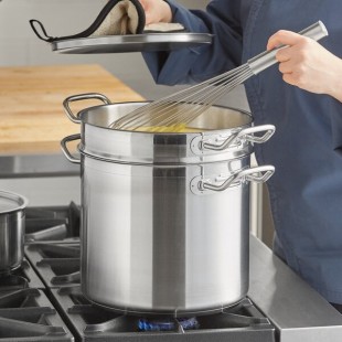 Vigor SS1 Series 12 Qt. Stainless Steel Aluminum-Clad Double Boiler Set Vigor SS1 Series 12 Qt. Stainless Steel Aluminum-Clad Double Boiler Set