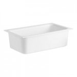 Carlisle CM1104C1402 Coldmaster CoolCheck 1/6 Size White Cold ABS Plastic Food Pan - 6 Carlisle CM1104C1402 Coldmaster CoolCheck 1/6 Size White Cold ABS Plastic Food Pan - 6