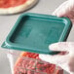 Carlisle 2 and 4 Qt. Green Square Polypropylene Food Storage Container Lid