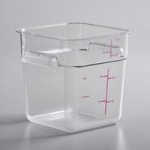 Carlisle 2 and 4 Qt. Green Square Polypropylene Food Storage Container Lid