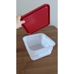 Carlisle 2 and 4 Qt. Green Square Polypropylene Food Storage Container Lid