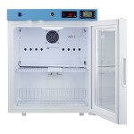 Summit Appliance ACR22GNSF456 EQTemp ACR Series 1.94 Cu. Ft. White / Blue Compact Glass Door Reach-In Medical Refrigerator with Temperature-Monitored Vaccine Storage - 115V Summit Appliance ACR22GNSF456 EQTemp ACR Series 1.94 Cu. Ft. White / Blue Compact Glass Door Reach-In Medical Refrigerator with Temperature-Monitored Vaccine Storage - 115V