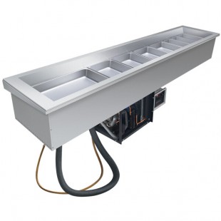 Hatco CWBP-S2SLANT Two Pan Slanted Slim Drop-In Refrigerated Cold Food Well - 120V Hatco CWBP-S2SLANT Two Pan Slanted Slim Drop-In Refrigerated Cold Food Well - 120V
