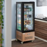 Avantco GD4C-15-HC Copper 4-Sided Glass Refrigerated Display Case