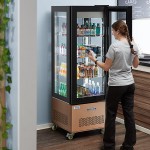 Avantco GD4C-15-HC Copper 4-Sided Glass Refrigerated Display Case