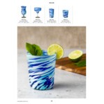 10 Strawberry Street Malibu Blue / White 15 oz. Margarita Glass - 6/Case 10 Strawberry Street Malibu Blue / White 15 oz. Margarita Glass - 6/Case