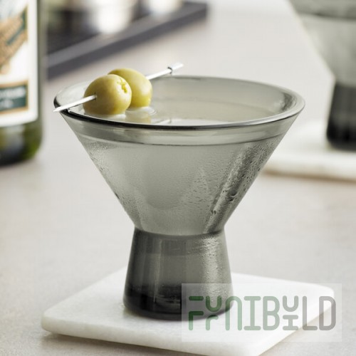 Acopa Pangea 8.5 oz. Gray Martini Glass - 12/Case
