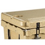 CaterGator CG65SPBW Beige 65 Qt. Mobile Rotomolded Outdoor Cooler / Ice Chest