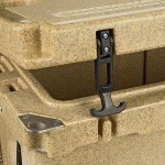 CaterGator CG65SPBW Beige 65 Qt. Mobile Rotomolded Outdoor Cooler / Ice Chest