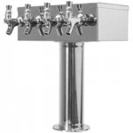 Continental Refrigerator KC79SN Double Tap Kegerator Beer Dispenser, Shallow Depth - Black, (3) 1/2 Keg Capacity