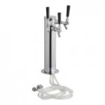 Continental Refrigerator KC79SN Double Tap Kegerator Beer Dispenser, Shallow Depth - Black, (3) 1/2 Keg Capacity