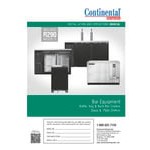 Continental Refrigerator KC79SN Double Tap Kegerator Beer Dispenser, Shallow Depth - Black, (3) 1/2 Keg Capacity
