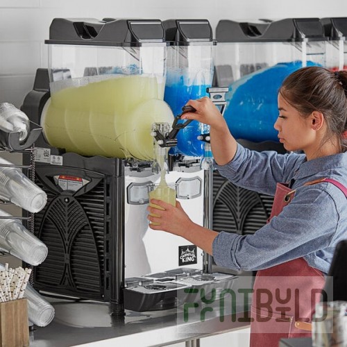 Carnival King Double 2.6 Gallon Pourover Granita / Slushy / Frozen Beverage Machine - 120V