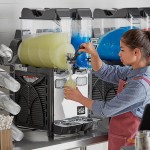 Carnival King Double 2.6 Gallon Pourover Granita / Slushy / Frozen Beverage Machine - 120V