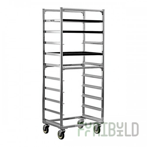 New Age 10 Pan Side Load Heavy-Duty Aluminum Bun / Sheet Pan Rack 1334S