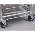 Regency 10 Pan End Load Half Height Bun / Sheet Pan Rack with Cover and 12 Pans - Unassembled Regency 10 Pan End Load Half Height Bun / Sheet Pan Rack with Cover and 12 Pans - Unassembled