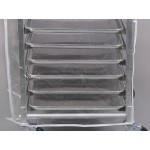Regency 10 Pan End Load Half Height Bun / Sheet Pan Rack with Cover and 12 Pans - Unassembled Regency 10 Pan End Load Half Height Bun / Sheet Pan Rack with Cover and 12 Pans - Unassembled