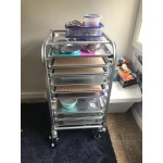 Regency 10 Pan End Load Half Height Bun / Sheet Pan Rack with Cover and 12 Pans - Unassembled Regency 10 Pan End Load Half Height Bun / Sheet Pan Rack with Cover and 12 Pans - Unassembled