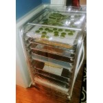 Regency 10 Pan End Load Half Height Bun / Sheet Pan Rack with Cover and 12 Pans - Unassembled Regency 10 Pan End Load Half Height Bun / Sheet Pan Rack with Cover and 12 Pans - Unassembled